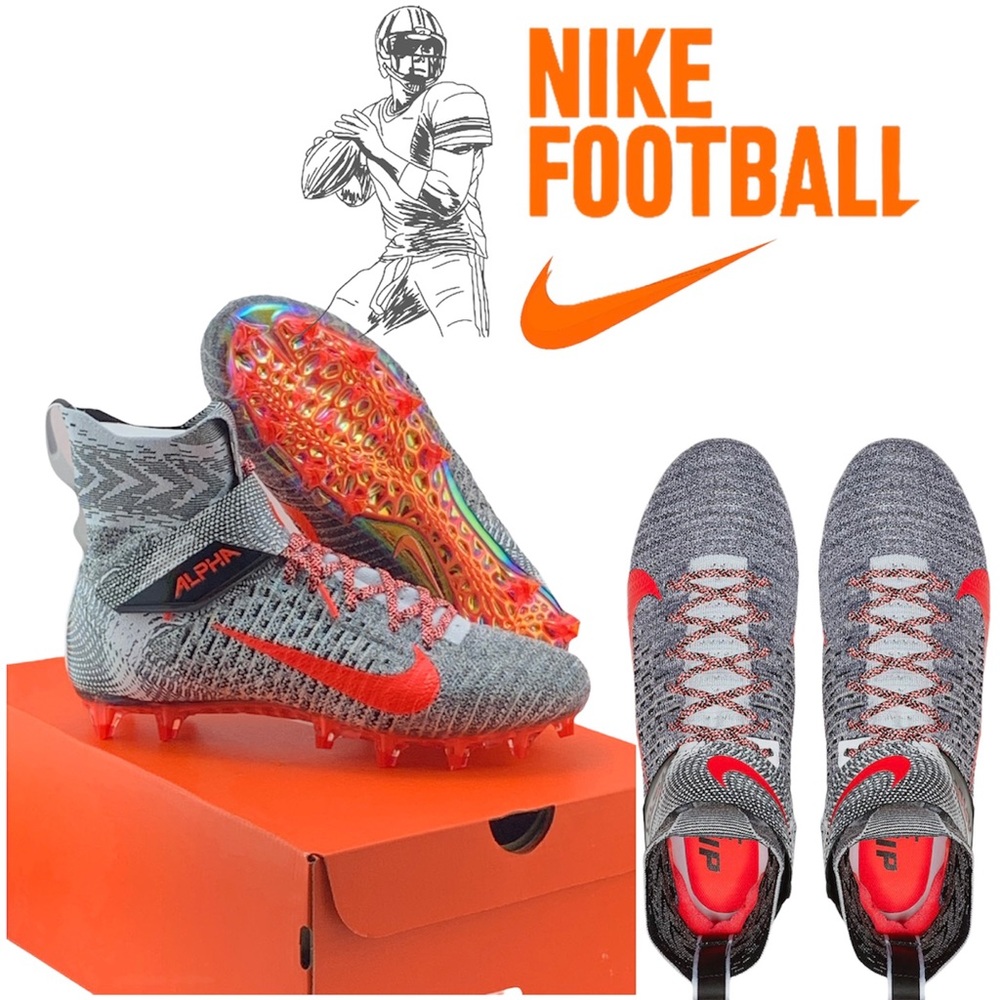 Nike Alpha Menace Elite 2 Grey Crime Men’s Size 10 football cleats Open field